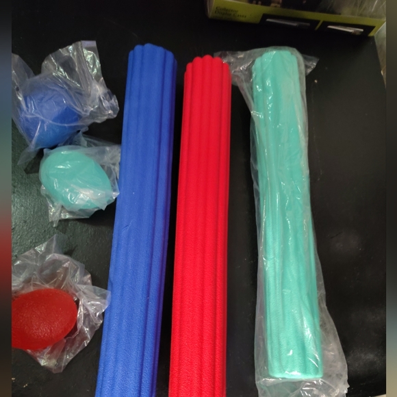 Physical therapy exercise hand & wrist bars and squeeze stress eggs - Picture 9 of 12